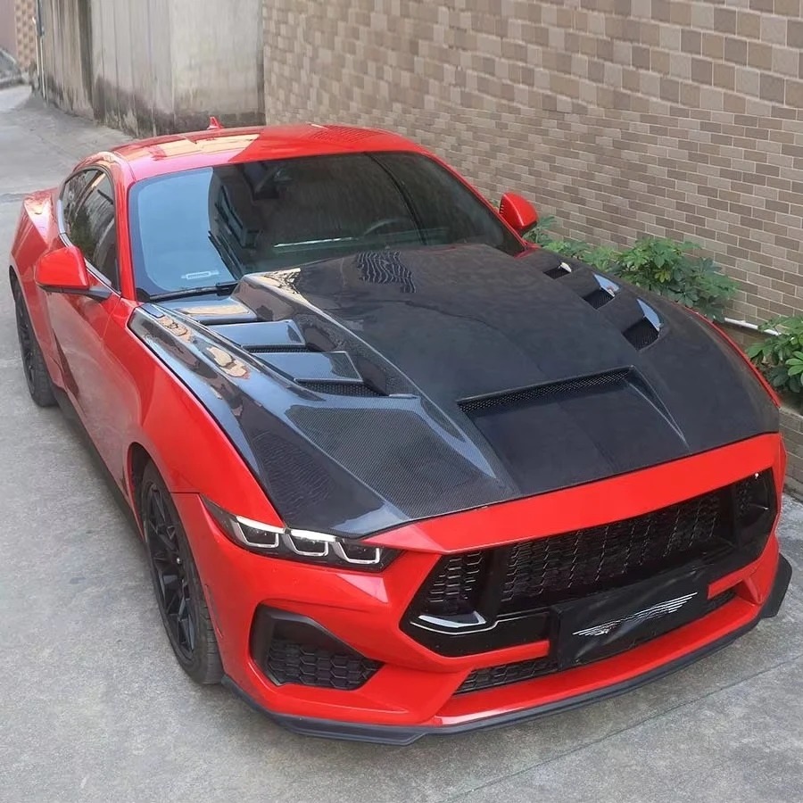 TF2 Style Carbon Fiber Bolt-On Bonnet & Hood with Bolts for  Dark Horse S650 New Body Kit